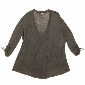 Torrid Metallic Shimmer 3/4 Sleeve Cardigan